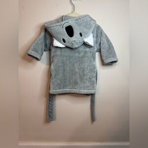 Gray Koala Kids Baby Fleece Bathrobe | Size 0-9 Months